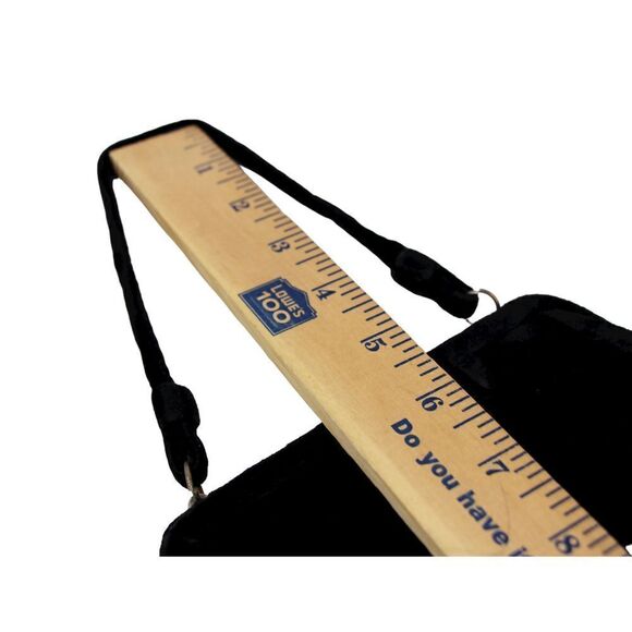 VINTAGE PEGI PARIS BLACK VELVET TOP HANDLE FRAME CLASP SATCHEL HANDBAG PURSE - Picture 12 of 12